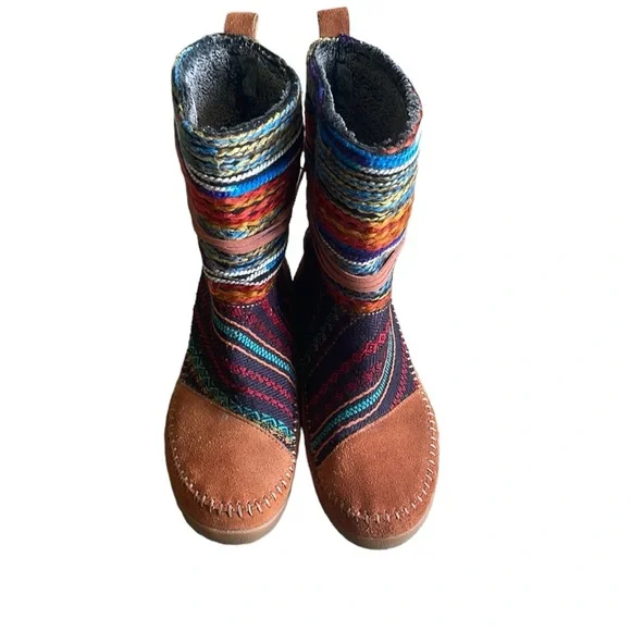 Toms Multicolor Blanket Boho Ankle Boots - Picture 2 of 8